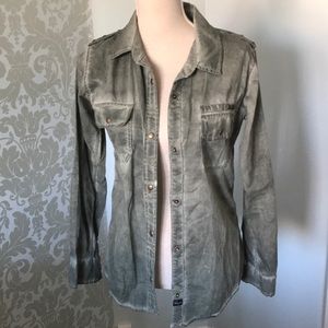 Rails army green flannel